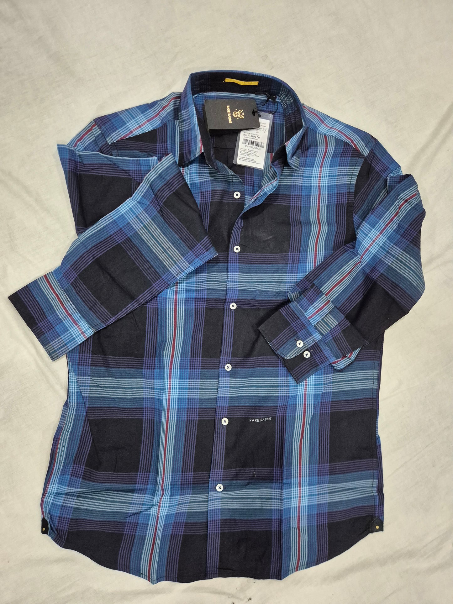 Rare Rabbit Plaid Cotton Shirt