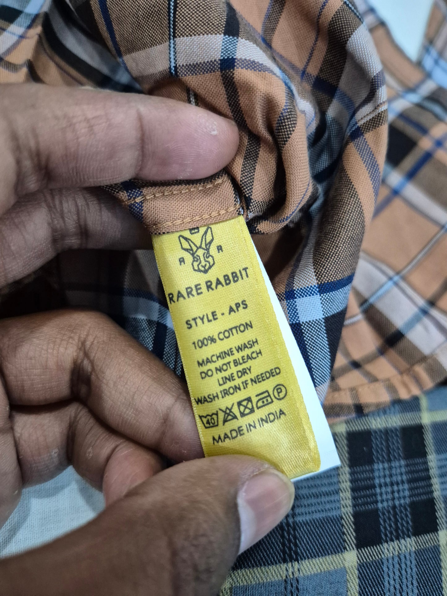 Rare Rabbit Plaid Cotton Shirt