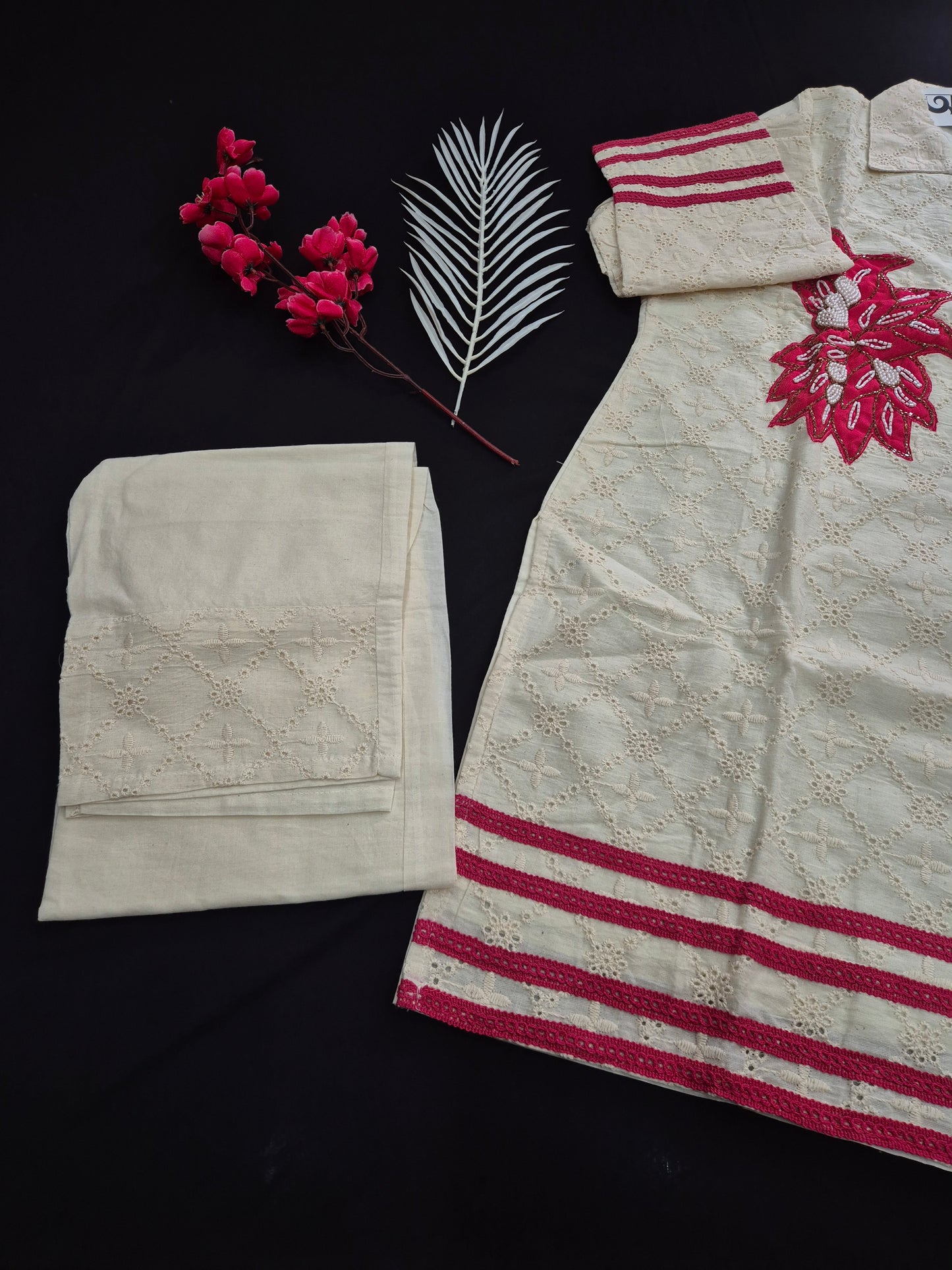 ELEGANT RED FLORAL CO-ORD SET