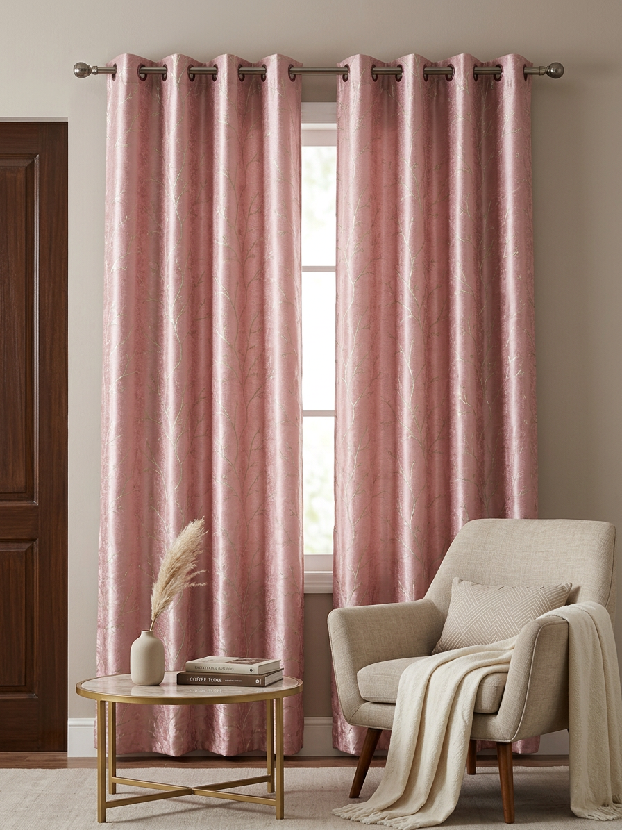 Dusty Rose Curtain (7 ft)