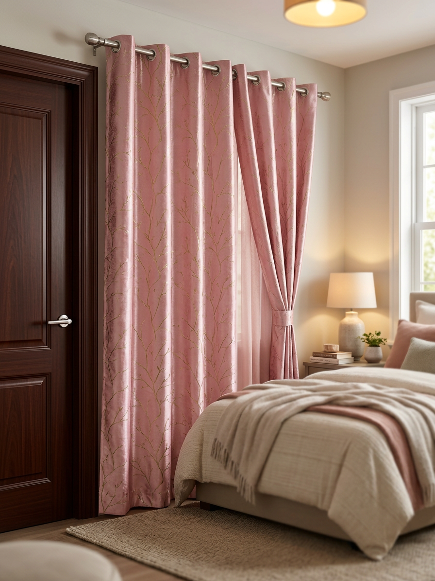 Dusty Rose Curtain (7 ft)