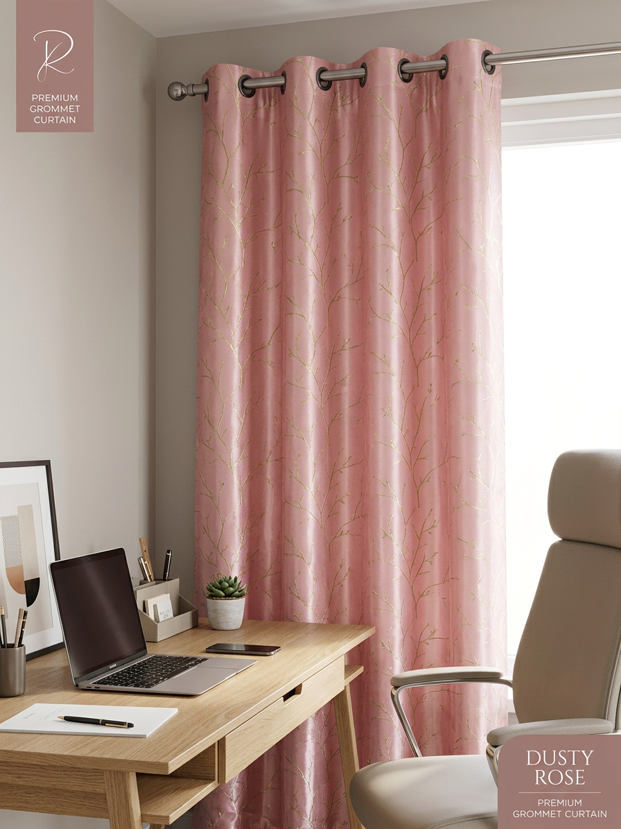 Dusty Rose Curtain (7 ft)