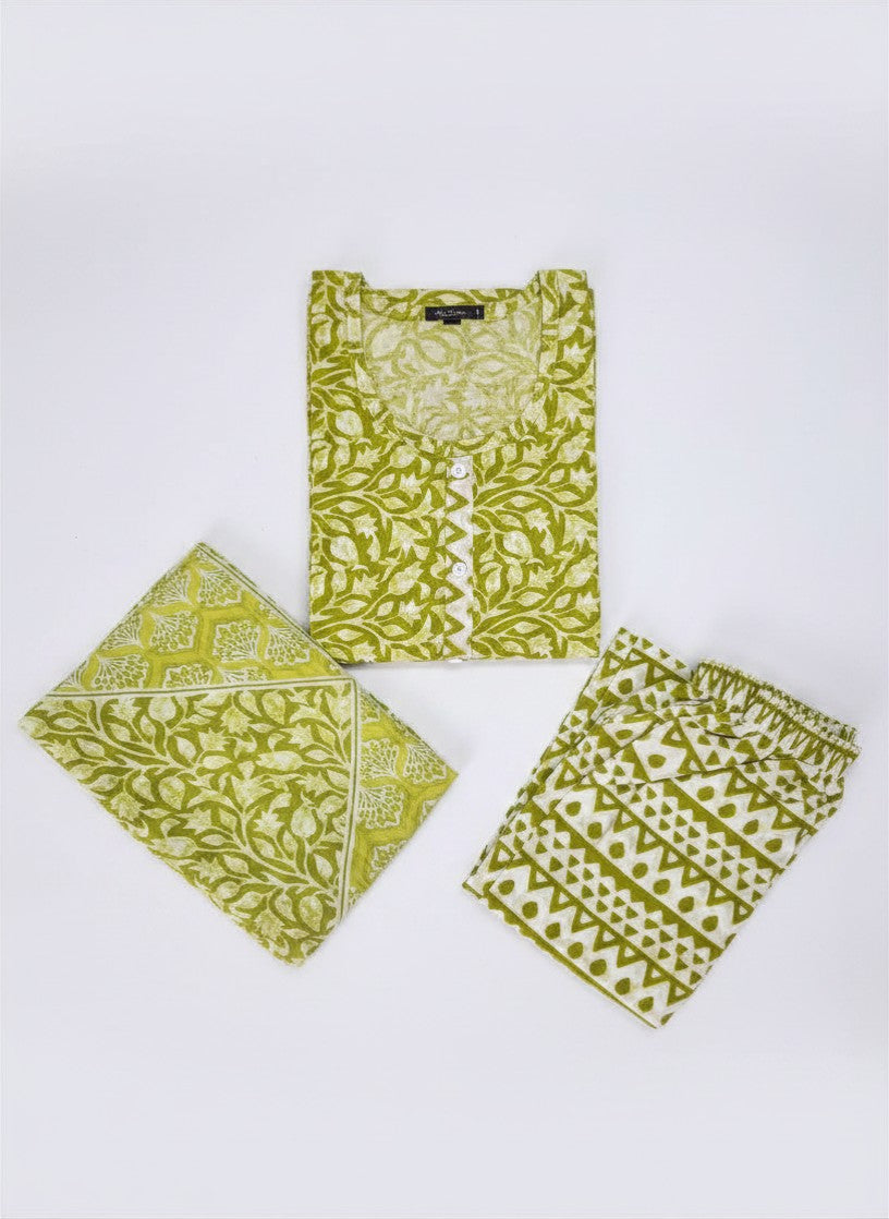 Sunshine Yellow Cotton Salwar Suit