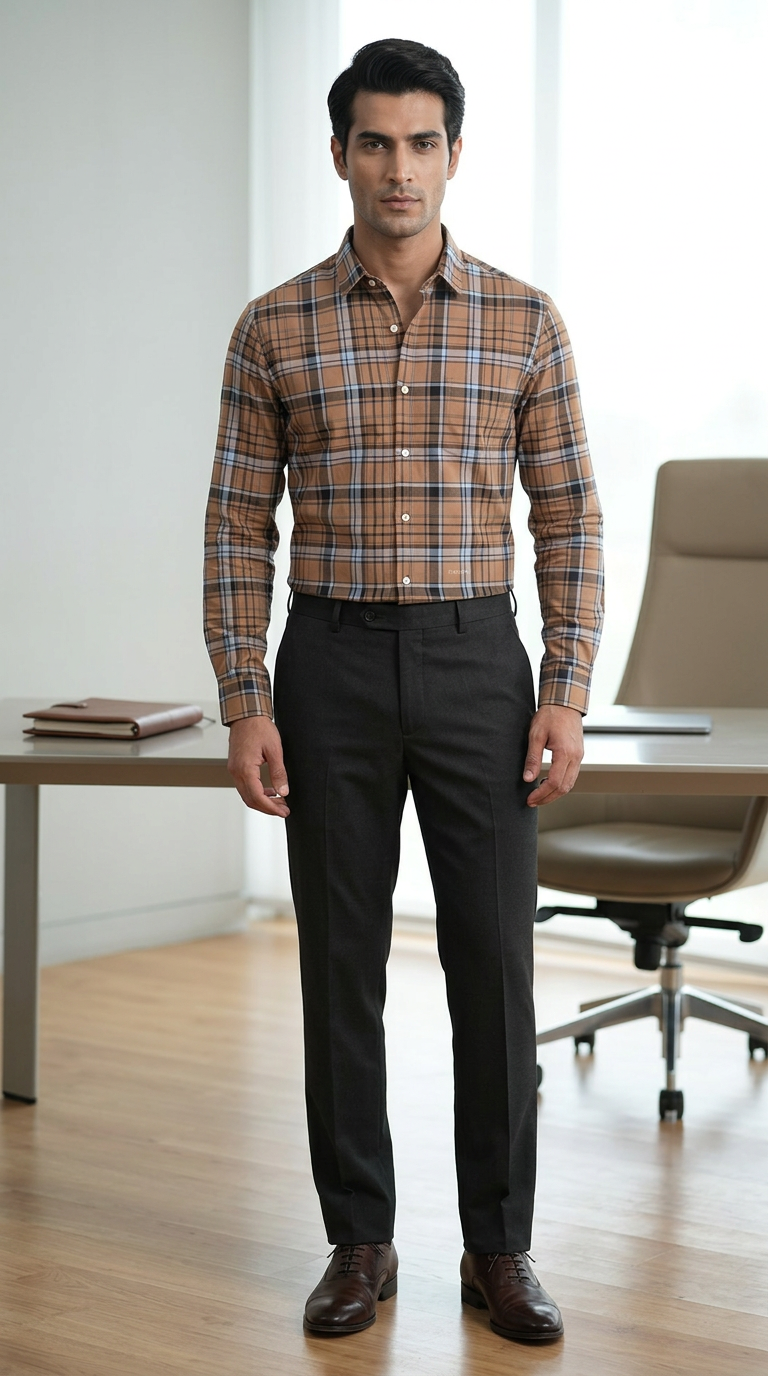 Rare Rabbit Plaid Cotton Shirt