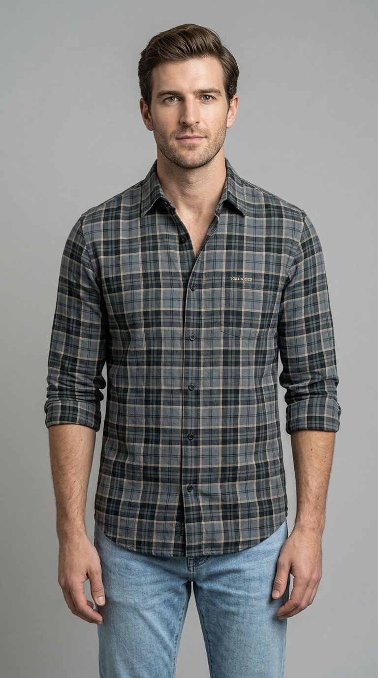 RARE RABBIT Plaid Button-Up Shirt